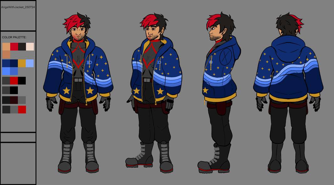 Ange with Jacket Character Sheet (2025)