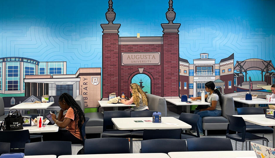 JSAC Dining Hall Landmarks Mural